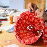 Bespoke lampshades, traditional lampshade making course